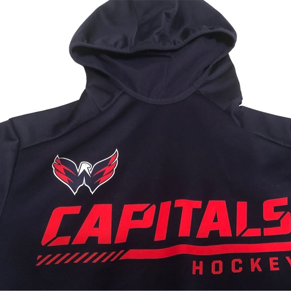 NHL Washington Capitals hooded sweatshirt navy men’s Small NWOT hockey - Picture 4 of 7